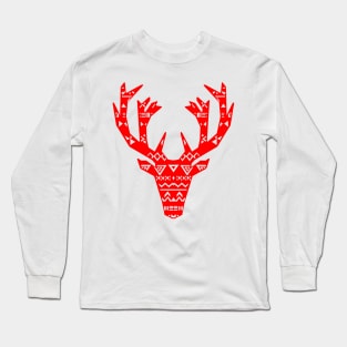 The Elk Adult red Long Sleeve T-Shirt